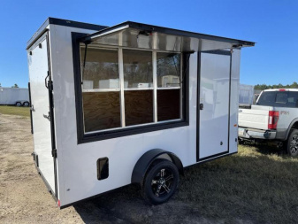 New 6x12 SA Blackout Elite - Concession Trailer Rock Solid Cargo