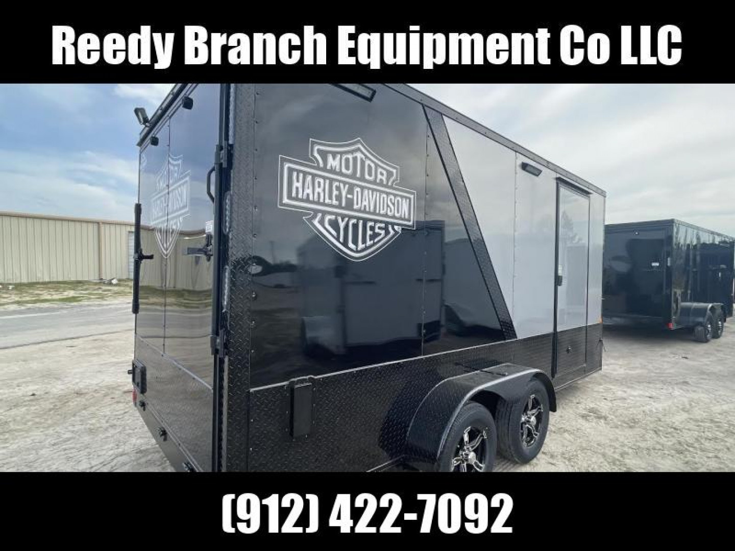 New 7x16 Motorcycle Trailer Rock Solid Cargo Two Tone Polycore