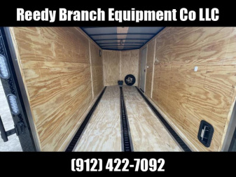 New 7x16 Motorcycle Trailer Rock Solid Cargo Two Tone Polycore