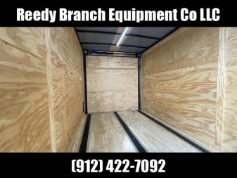 New 7x16 Motorcycle Trailer Rock Solid Cargo Two Tone Polycore