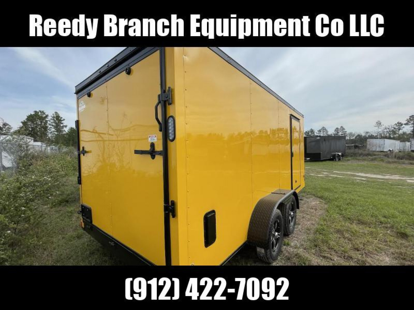 New 7x16 Yellow Blackout Package Rock Solid Cargo Enclosed Trailer