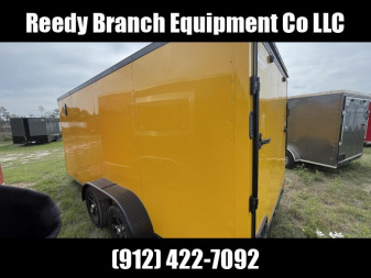 New 7x16 Yellow Blackout Package Rock Solid Cargo Enclosed Trailer