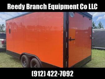 New 8.5x16 Orange Polycore Blackout Rock Solid Cargo Enclosed Trailer