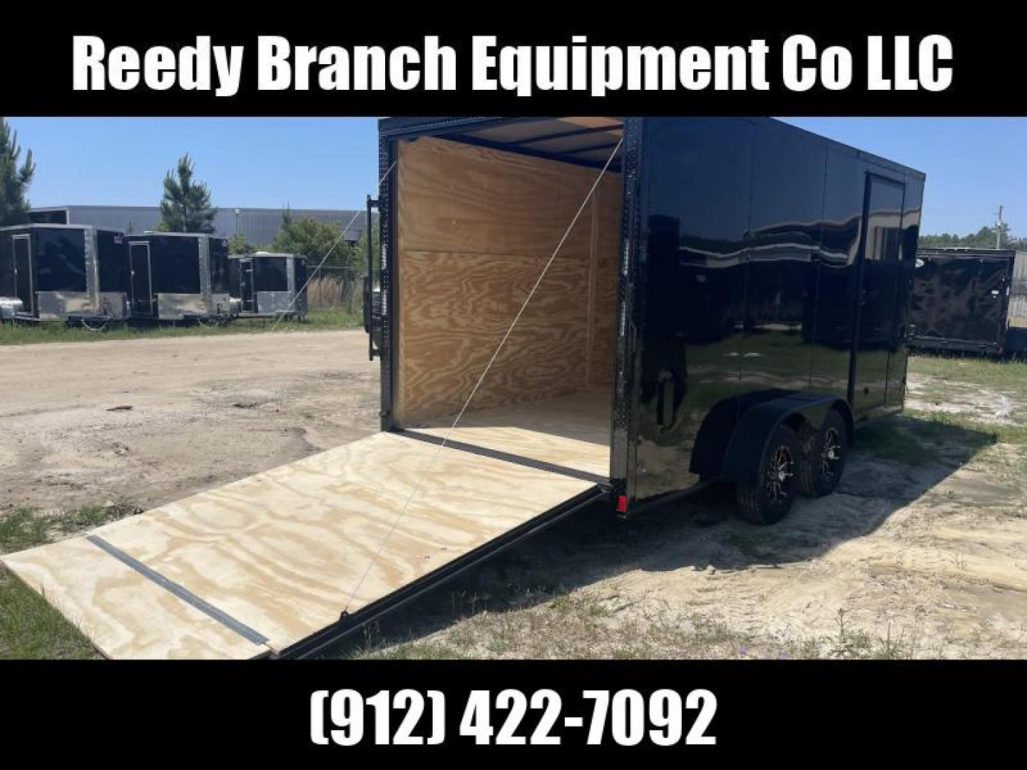 New 7x16 Blackout Cargo Trailer - Polycore Rock Solid Cargo