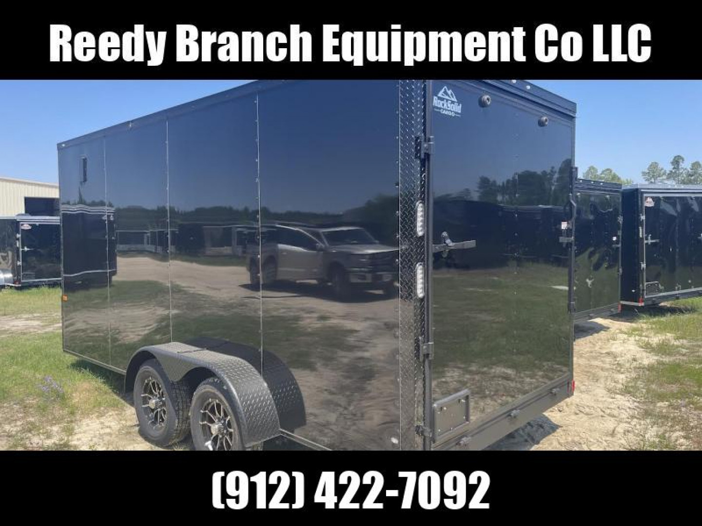 New 7x16 Blackout Cargo Trailer - Polycore Rock Solid Cargo