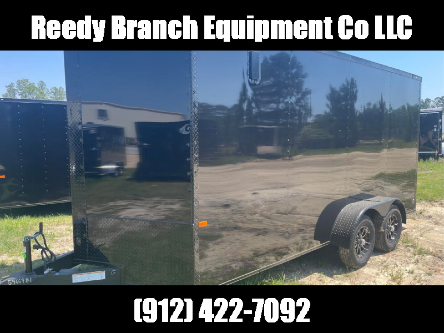 New 7x16 Blackout Cargo Trailer - Polycore Rock Solid Cargo