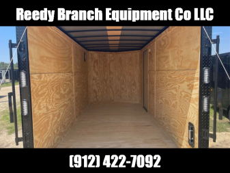 New 7x16 Blackout Cargo Trailer - Polycore Rock Solid Cargo