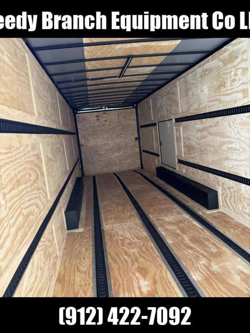 New 8.5x36 Enclosed Car Hauler | Green Blackout | Rock Solid Cargo