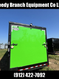 New 8.5x36 Enclosed Car Hauler | Green Blackout | Rock Solid Cargo