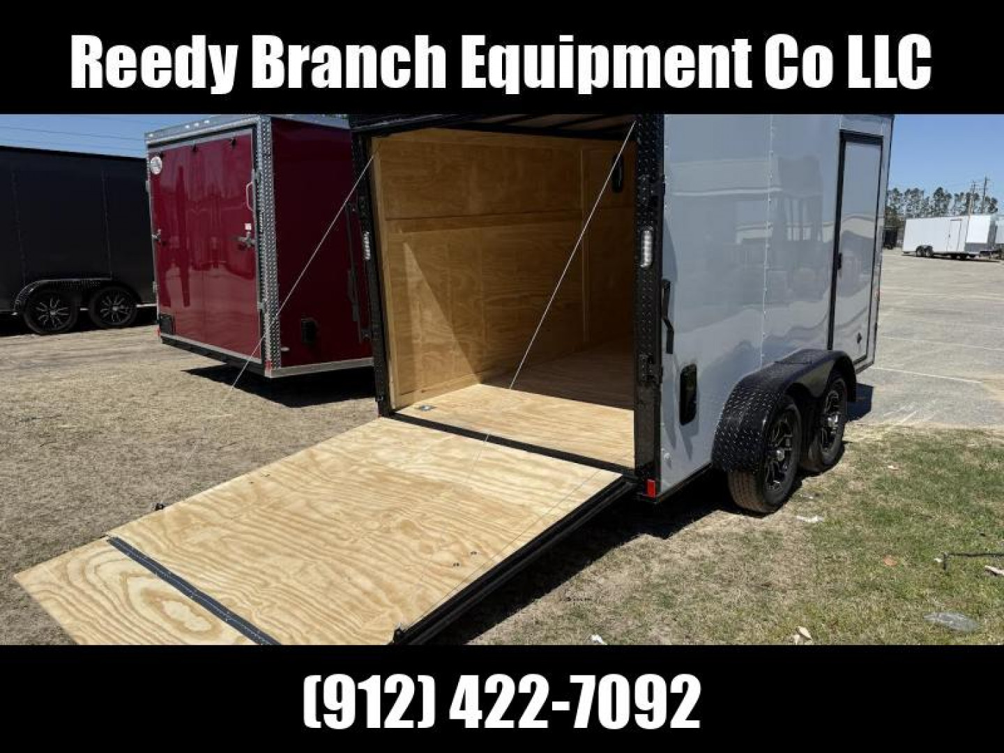 New 7x12 Enclosed Cargo Trailer - Polycore Blackout