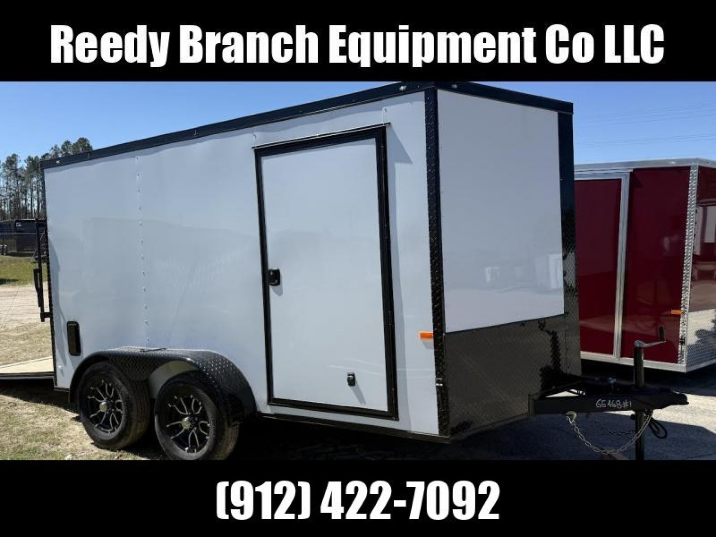 New 7x12 Enclosed Cargo Trailer - Polycore Blackout