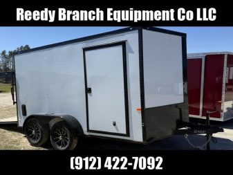 New 7x12 Enclosed Cargo Trailer - Polycore Blackout