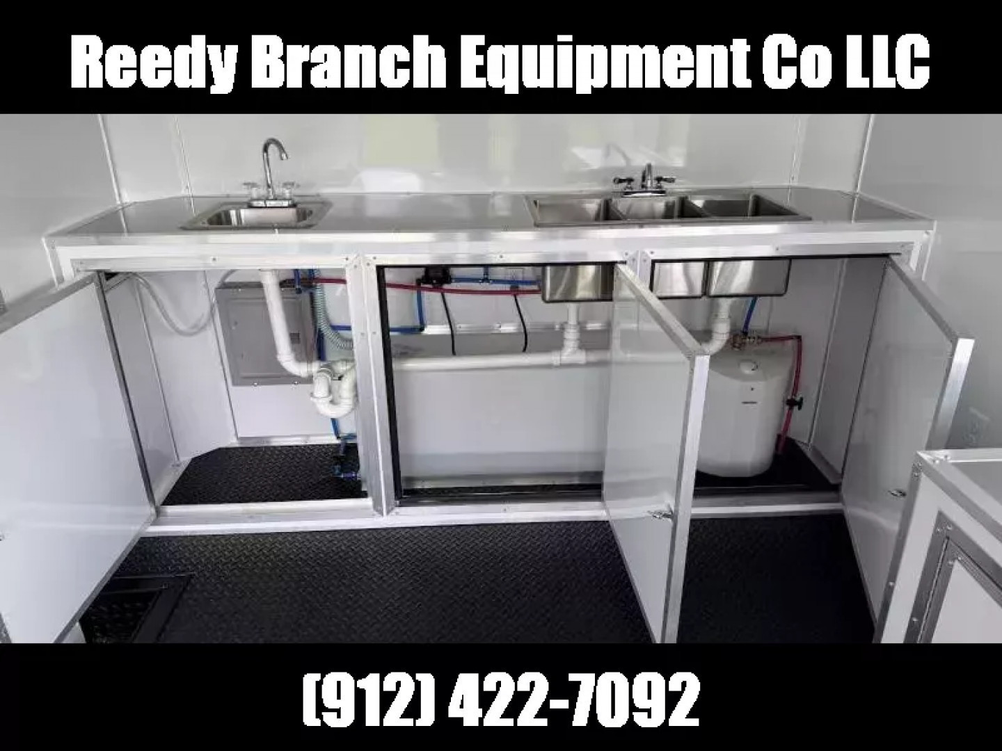 New 8.5x16 Concession Trailer | Rock Solid Cargo True Blue Blackout Package