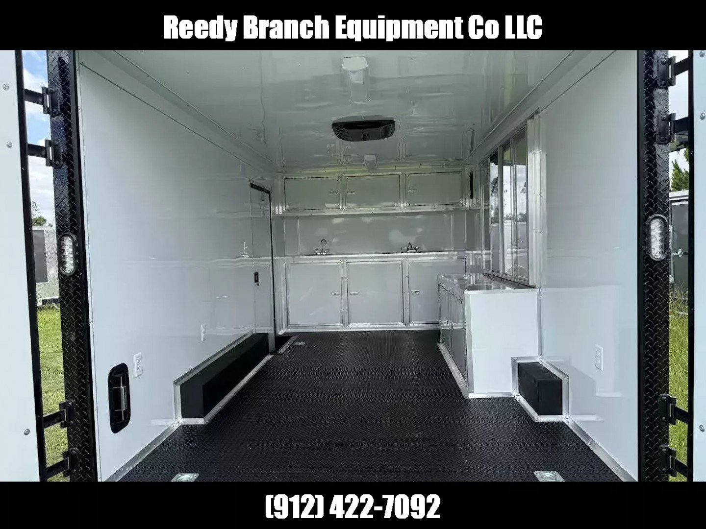 New 8.5x16 Concession Trailer | Rock Solid Cargo True Blue Blackout Package