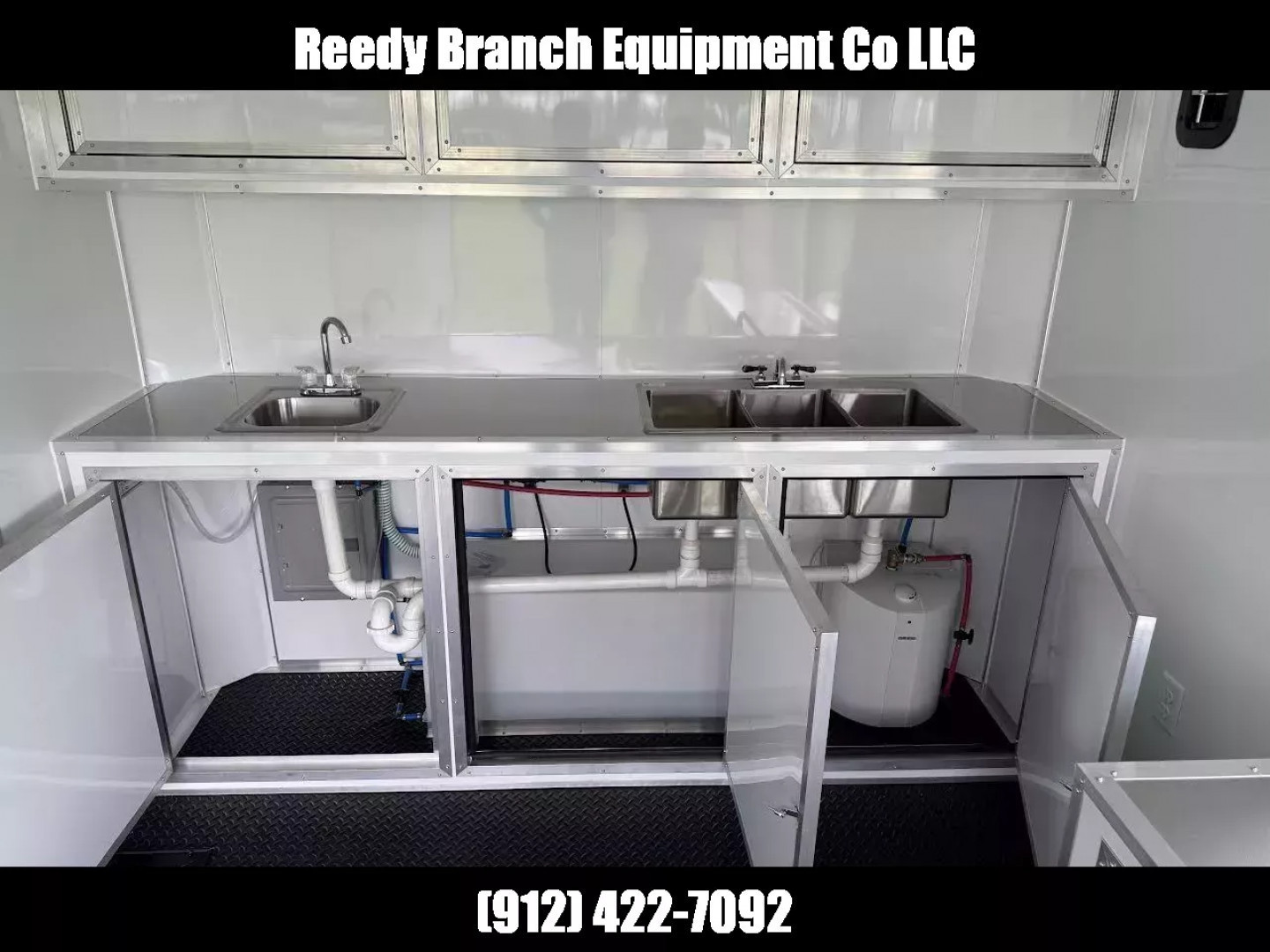 New 8.5x16 Concession Trailer | Rock Solid Cargo True Blue Blackout Package