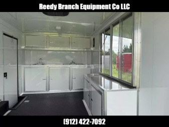 New 8.5x16 Concession Trailer | Rock Solid Cargo True Blue Blackout Package