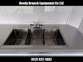 New 8.5x16 Concession Trailer | Rock Solid Cargo True Blue Blackout Package