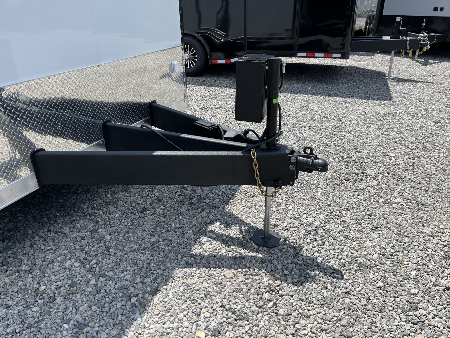 New 2026 Haulmark 34 Bathoom Race Trailer, Air Prep PKG, Awning, Polycor, Insulated, Window, 54" ALX Slide Out Step, A/C + Heat