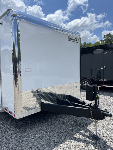 New 2026 Haulmark 34 Bathoom Race Trailer, Air Prep PKG, Awning, Polycor, Insulated, Window, 54" ALX Slide Out Step, A/C + Heat