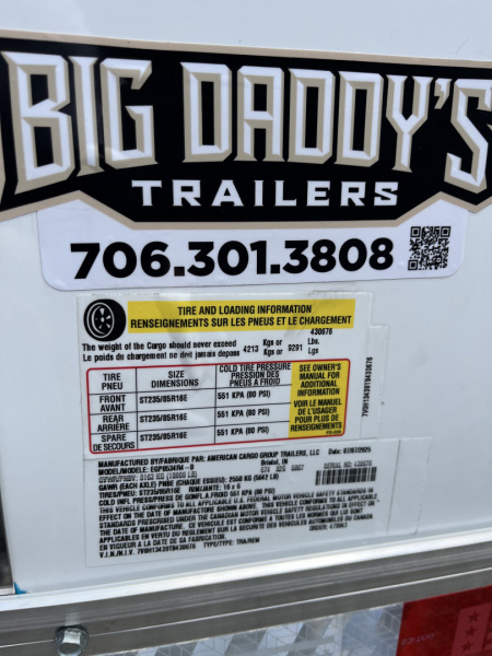 New 2026 Haulmark 34 Bathoom Race Trailer, Air Prep PKG, Awning, Polycor, Insulated, Window, 54" ALX Slide Out Step, A/C + Heat