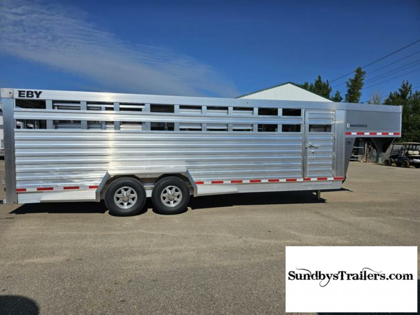 New 2025 EBY Maverick 7x24 Stock Trailer