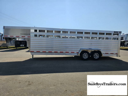 New 2025 EBY Maverick 7x24 Stock Trailer