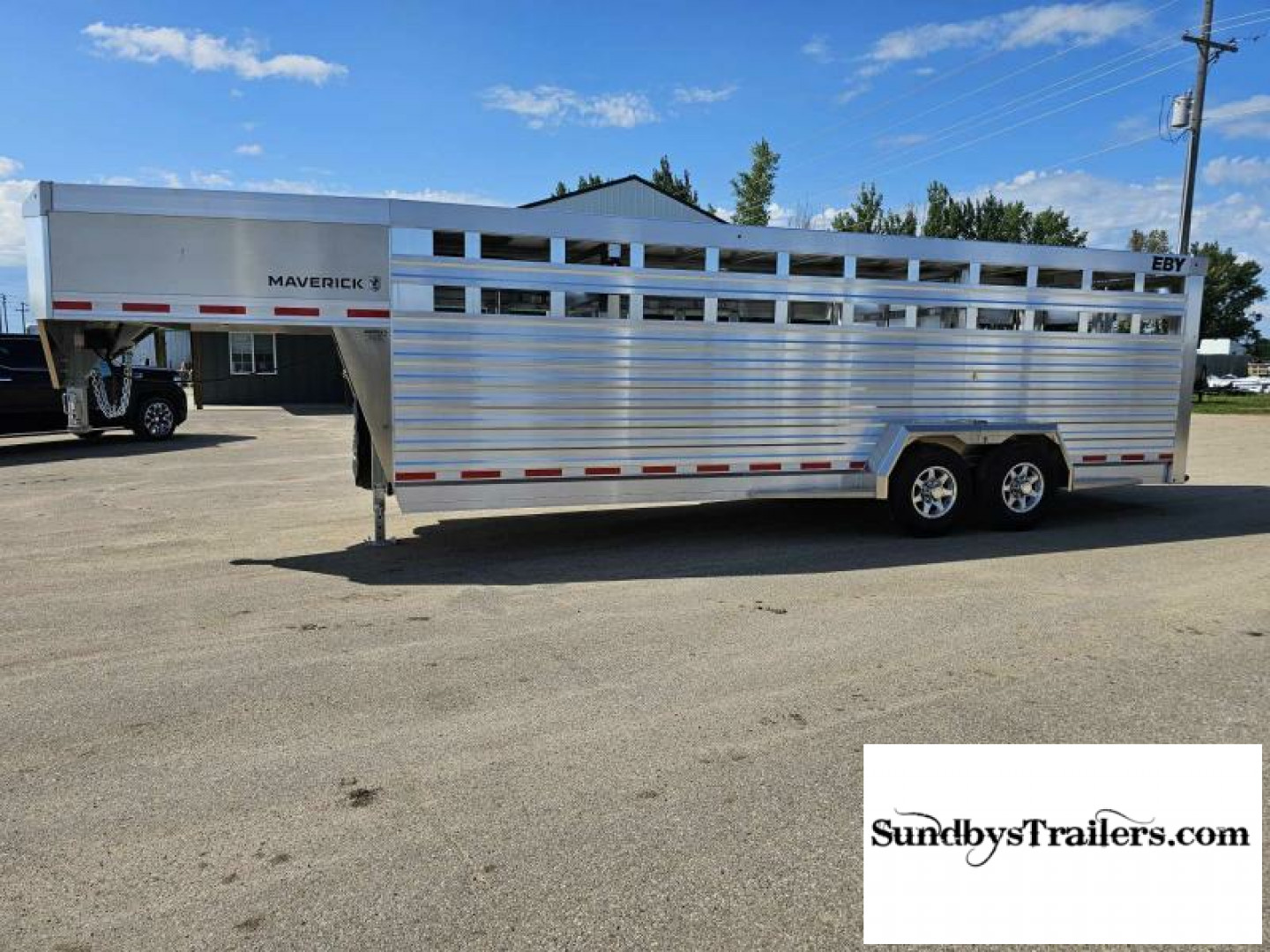 New 2025 EBY Maverick 7x24' Stock Trailer