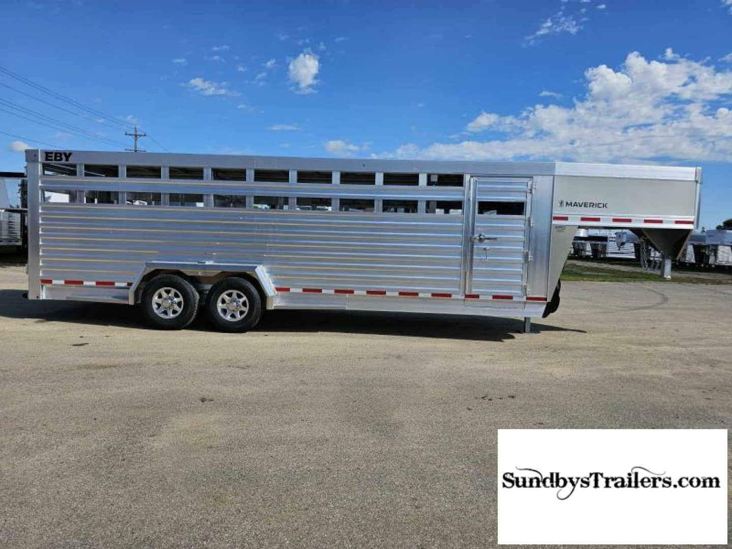 New 2025 EBY Maverick 7x24' Stock Trailer