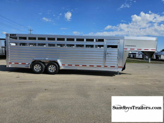 New 2025 EBY Maverick 7x24' Stock Trailer