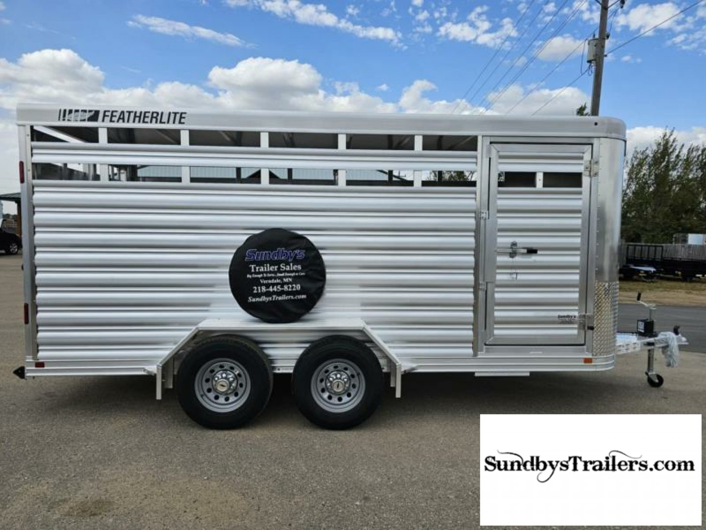 New 2025 Featherlite 6.5x16' Stock Trailer