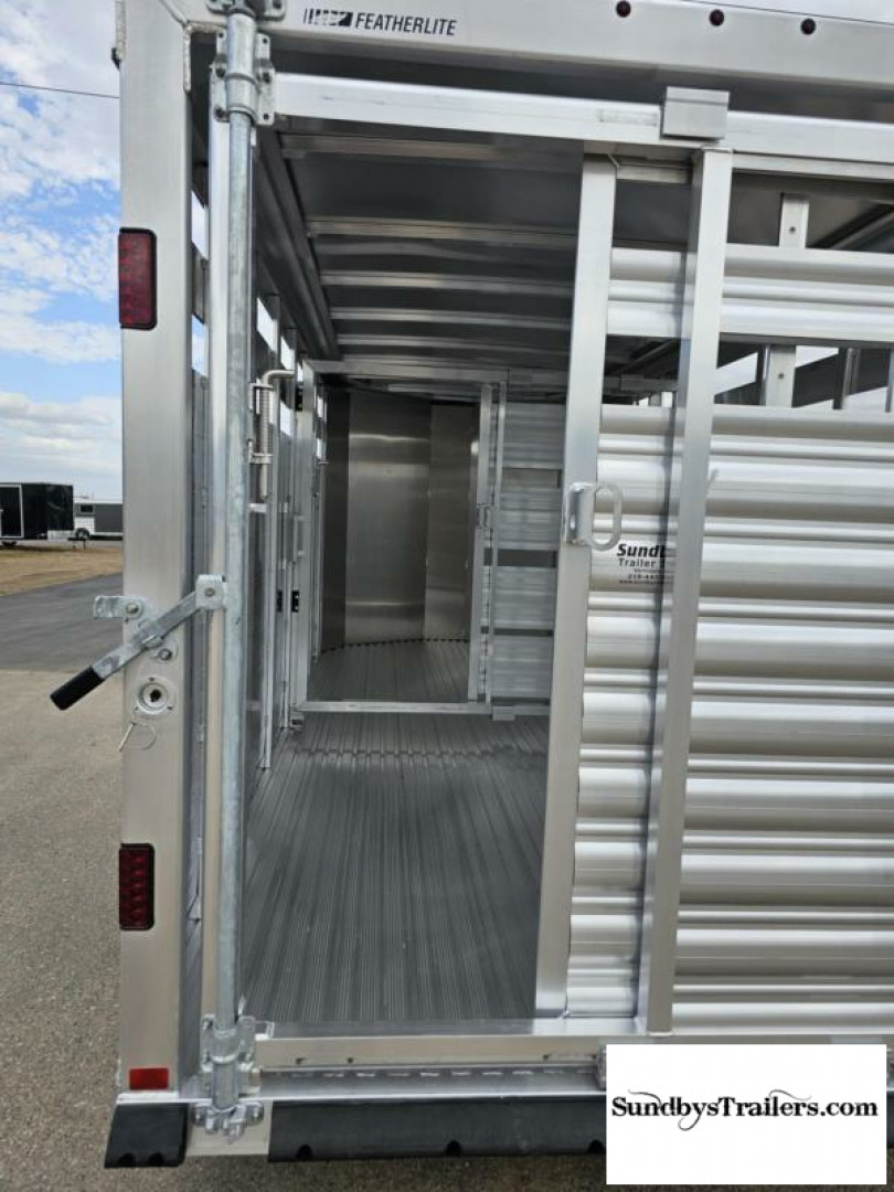 New 2025 Featherlite 6.5x16' Stock Trailer