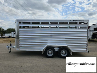 New 2025 Featherlite 6.5x16' Stock Trailer
