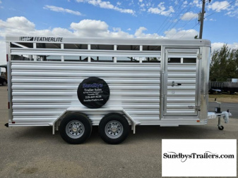 New 2025 Featherlite 6.5x16' Stock Trailer