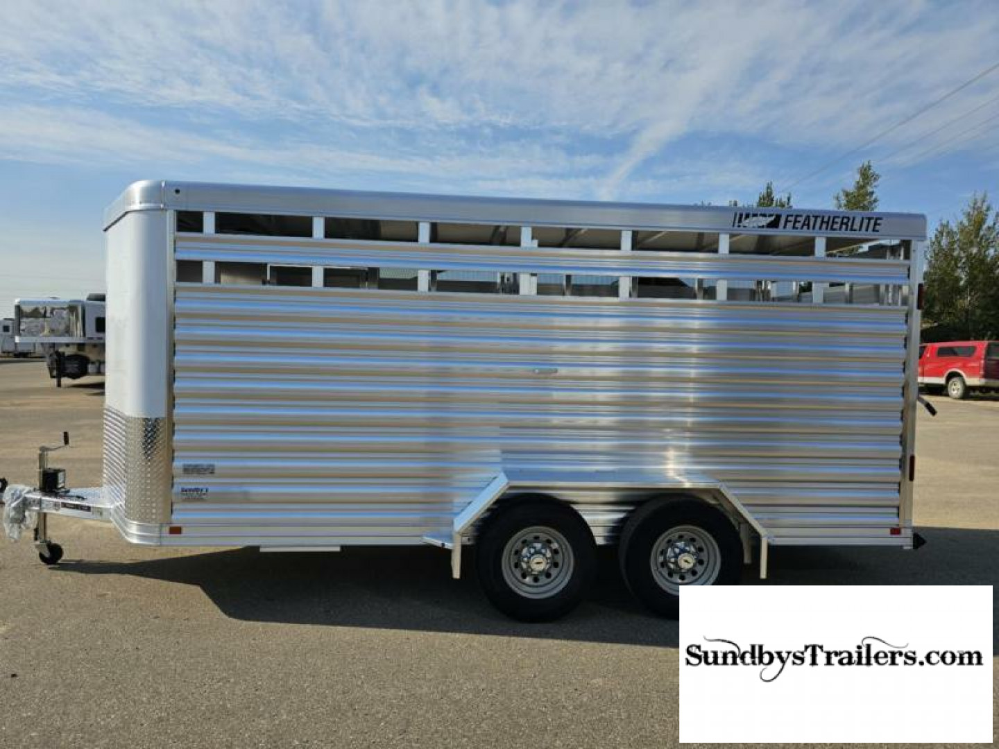 New 2025 Featherlite 6.6x16' Stock Trailer