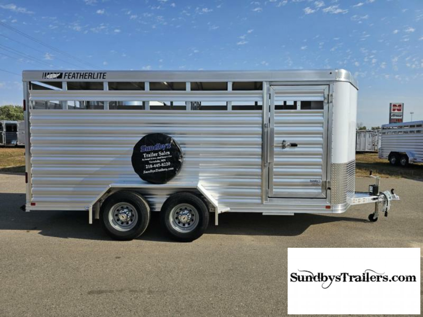 New 2025 Featherlite 6.6x16' Stock Trailer