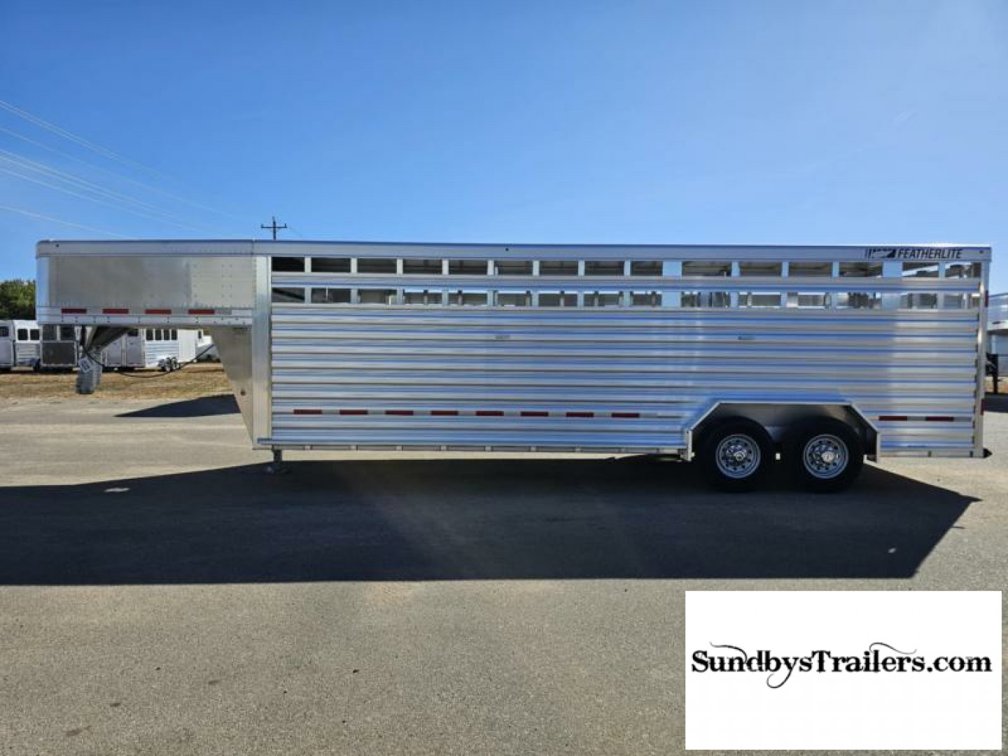 New 2025 Featherlite 7.5x24' Stock Trailer