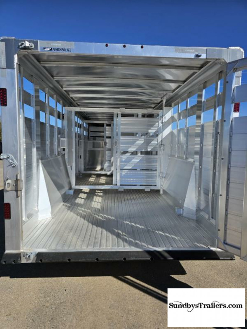 New 2025 Featherlite 7.5x24' Stock Trailer