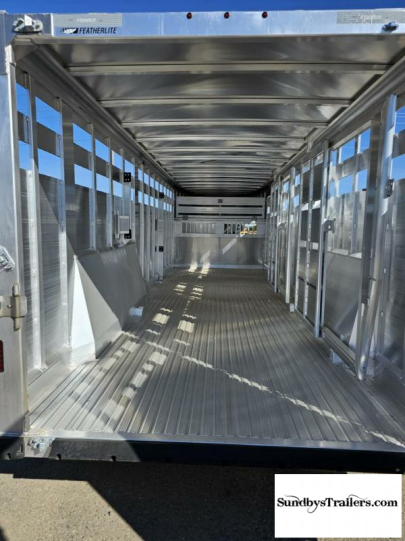 New 2025 Featherlite 7.5x24' Stock Trailer