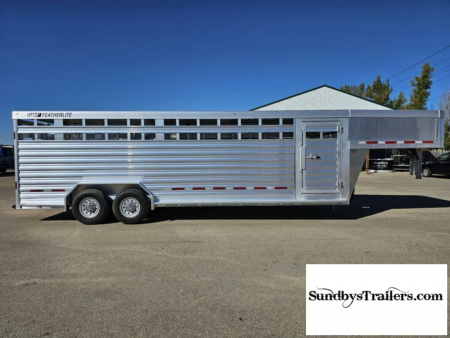 New 2025 Featherlite 7.5x24' Stock Trailer
