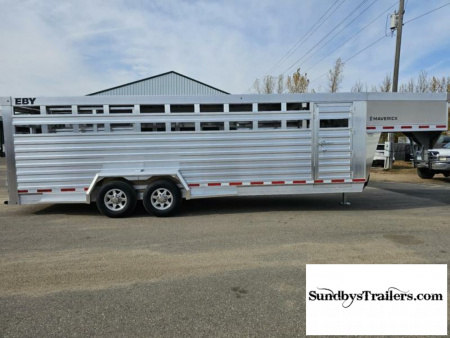 New 2025 Eby Maverick 7x24' Stock Trailer