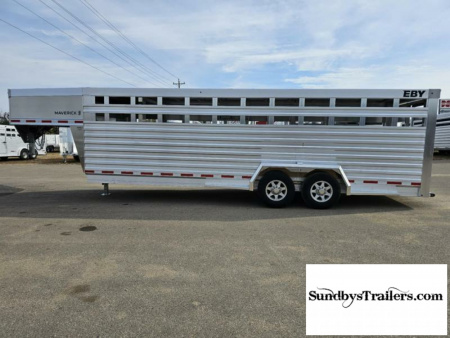 New 2025 Eby Maverick 7x24' Stock Trailer