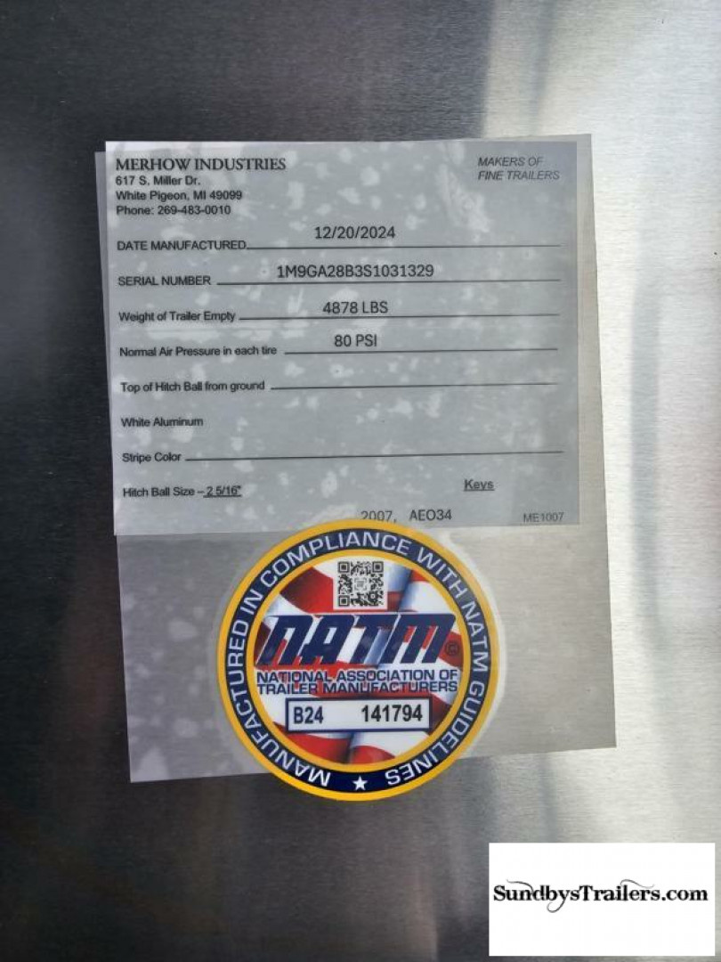 New 2025 Merhow 7x20' Stock Combo