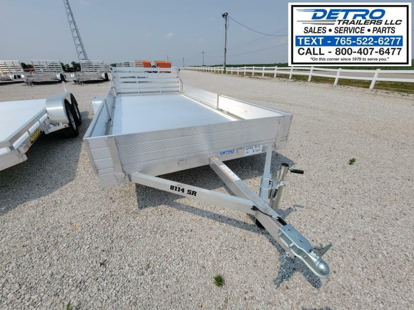 New 2023 Aluma 8114SR 3K Torsion Idler Utility Trailer (Side Ramps)