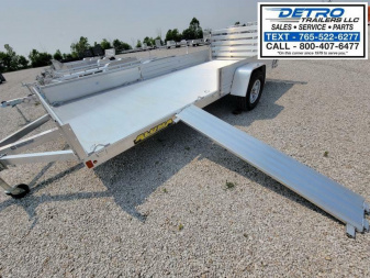 New 2023 Aluma 8114SR 3K Torsion Idler Utility Trailer (Side Ramps)