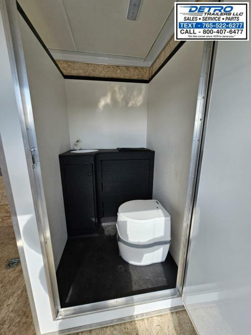 New 2023 Pace American SE 8.5' x 20' 10K Ramp Door Enclosed Trailer w/ Bathroom