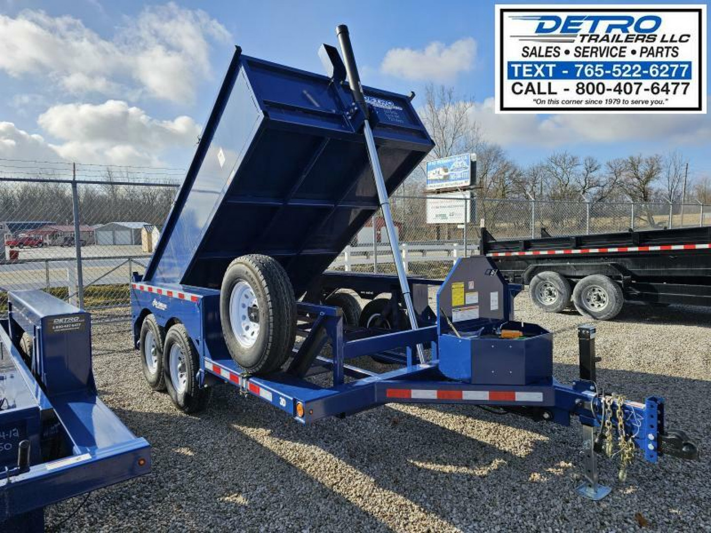 New 2024 Air Tow 3D-12 6' x 12' 15K Telescopic Dump Trailer w/ Ground Level Loading Drop-Deck