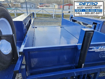 New 2024 Air Tow 3D-12 6' x 12' 15K Telescopic Dump Trailer w/ Ground Level Loading Drop-Deck