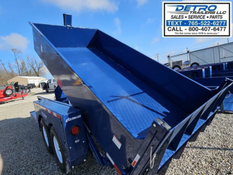 New 2024 Air Tow 3D-12 6' x 12' 15K Telescopic Dump Trailer w/ Ground Level Loading Drop-Deck