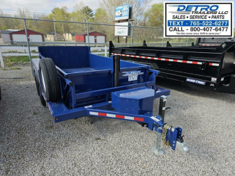 New 2024 Air Tow 3D-12 6' x 12' 15K Telescopic Dump Trailer w/ Ground Level Loading- Drop Deck