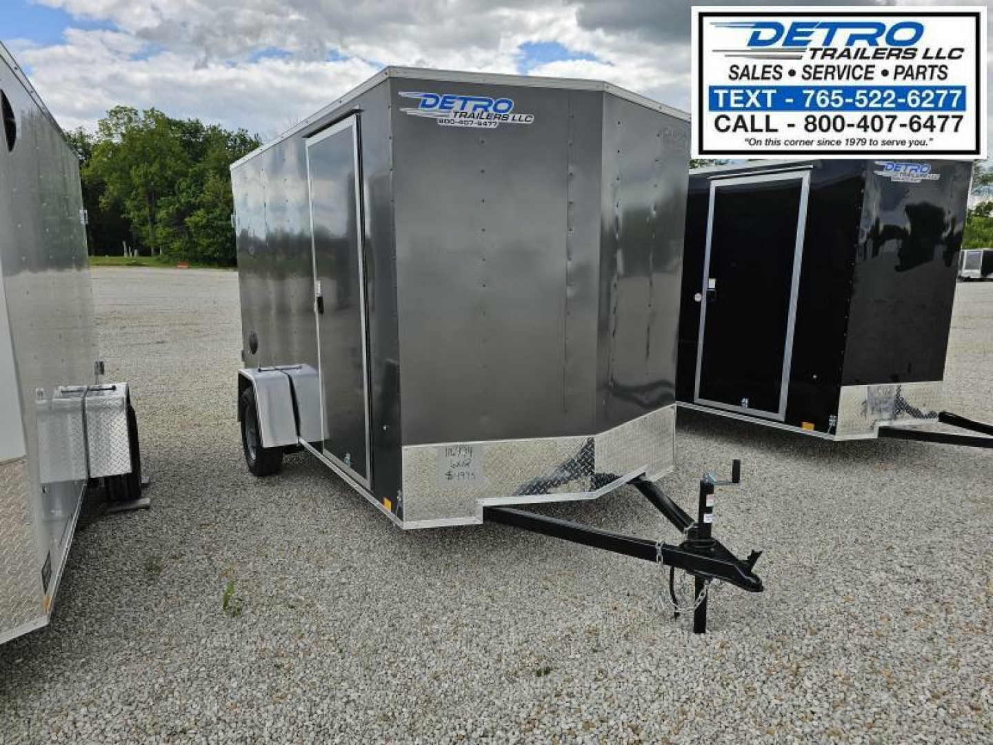New 2024 Cargo Express EX DLX 6' x 12' 3K Idler Double Rear Door V-nose Enclosed Cargo Trailer